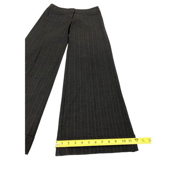 Trina Turk size 4 Dark Gray & Turquoise Pinstripe Wide Leg Pants - Picture 14 of 14